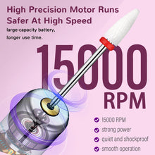 Load image into Gallery viewer, Professional Nail Drill Machine Kit 15000RPM Cordless Rechargeable Electric Nail File for Pedicure & Gel Nail Art