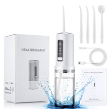 Load image into Gallery viewer, 230ML Foldable Oral Irrigator Dental Water Flosser USB Charging 3 Modes Portable Water Jet Irrigation Floss Tooth Cleaner 4 Tips