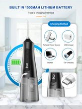 Load image into Gallery viewer, Intelligent Electric Oral Irrigator 9 Mode Smart LED Screen Portable Water Flosser Rechargeable 350ML Dental Water Jet for Teeth