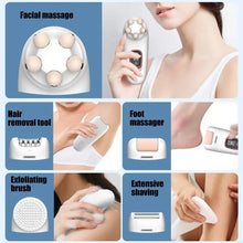 Load image into Gallery viewer, Rechargeable Body Hair Shaver Electric Hair Removal Device Leg Face Cleansing Massager Shaving Tool For Smooth Shaving