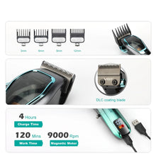 Load image into Gallery viewer, Hair Trimmer Professional Hair Clipper Rechargeable Haircut Machine 9000 RPM Hair Clipper Cordless Trimmer for Men