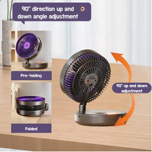Load image into Gallery viewer, 6 Inch Multifunctional Foldable Glow-in-the-dark Fan Desktop USB Mute Mini Fan 4-in-1 5-speed Adjustment Air Circulation Fan