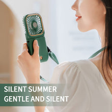 Load image into Gallery viewer, Mini Cooling Fan Foldable Neck Hanging Fan USB Adjustable Rechargeable Air Cooler Phone Holder 3 Gears Summer Cooling Fan Summer