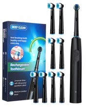 Load image into Gallery viewer, Electric Toothbrush Rechargeable 5 Modes Rotating Sonic Toothbrush Teeth Cleaner For Adults With 4/8 Soft Brush Heads
