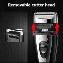 Load image into Gallery viewer, Powerful Rechargeable Shaver for Men Foil Electric Shaver Beard Head Shaving Electric Razor Facial USB with Extra Mesh