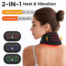 Load image into Gallery viewer, Red Light Heating Neck Guard Heated Neck Wrap Cordless Electric Heating Pad for Neck for Relief of Sore Muscles