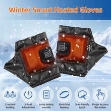 Load image into Gallery viewer, Smart Wireless Heating Leather Gloves Winter Thermal Fingerless Glove Hand Keep Warm