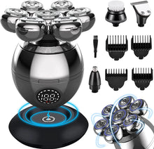 Load image into Gallery viewer, Electric Shaver 7D Floating Cutter Head Base Charging Portable Men Beard Trimmer Clipper Skull Shaver Waterproof Shaving