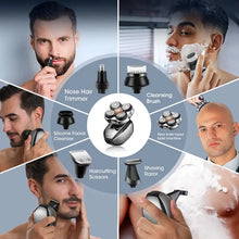 Load image into Gallery viewer, Head Shavers for Bald Men Shaver, 5 in 1 Electric Razor with Rechargeable Hair Clippers Nose Hair Trimmer Portable Travel Razor