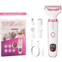 Load image into Gallery viewer, Electric Razor for Women 5 in 1 Rechargeable Painless Body Razors and Facial Hair Remover for Bikini Leg Body Face Underarm