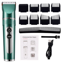 Load image into Gallery viewer, Full Body Washable Electric Hair Clipper Ceramic Professional Fine Adjustable Hair Trimmer Low Noise Hair Cutting Machine Razor