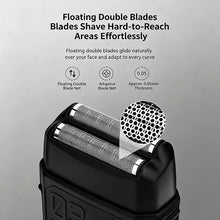 Load image into Gallery viewer, Reciprocating double leaf net shaver electric shaver full body waterproof household whitening device beard knife