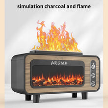 Load image into Gallery viewer, Fireplace Diffuser 7 Colors LED Ultrasonic Aroma Essential Oil 3D Simulated RGB Fire Flame Air Humidifier for Home Office Use