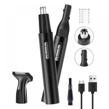 Load image into Gallery viewer, Electric Nose Ear Hair Trimmer for Men Painless Rechargeable Sideburns Eyebrows Beard Women 3in1 Hair Clipper Shaver Sets