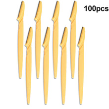 Load image into Gallery viewer, 100Pcs Eyebrow Trimmer Blade Shaping Knife Eye Brow Epilation Face Blades Hair Removal Scraper Shaver Woman Makeup Tools