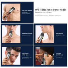 Load image into Gallery viewer, Unicorn 5-in-1 Human Hair Care and Trimming Set Men's Hair Clipper Push Clipper Razor Nose Hair Trimmer Full Body Private