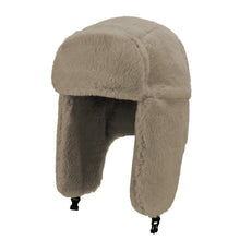 Load image into Gallery viewer, Fashion Women Winter Warm Faux Fur Bomber Hats Black White Solid Color Thicken Earflap Caps Autumn Winter Ear Protect Ski Hat