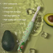 Load image into Gallery viewer, Children Sonic Electric Toothbrush With 4 Replace Brush Heads Kids Cartoon Toothbrush Ultrasonic Electric Toothbrush Waterproof