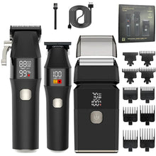 Load image into Gallery viewer, Men's Electric Hair Clipper 3 Beauty Sets Hair Trimmer Shaver Oil Head Trimmer Rechargeable LCD Display Hair Salon Hair Clipper