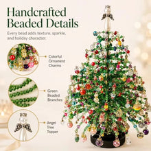 Load image into Gallery viewer, Handmade Bead Weaving Christmas Tree DIY Kit Desktop Holiday Decoration Beaded Xmas Ornament Festive Craft Present