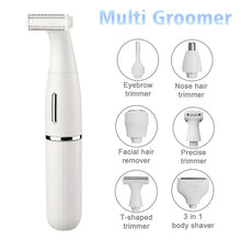 Load image into Gallery viewer, 6 in 1 Men's Intimate Area Precision Shaver Bikini Line Sensitive Pubic Hair Shaver Face Nose Beard Trimmer