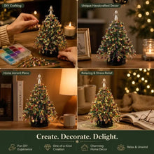 Load image into Gallery viewer, Handmade Bead Weaving Christmas Tree DIY Kit Desktop Holiday Decoration Beaded Xmas Ornament Festive Craft Present