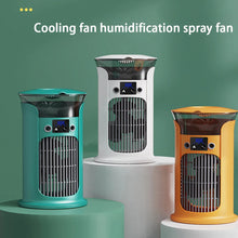 Load image into Gallery viewer, Portable Rechargeable Quiet Cool Air Fan with Humidifier Desktop Air Conditioner Water Ice Cooling Cooling Fan For Office Home