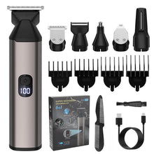 Load image into Gallery viewer, 6 in 1 Multi-function Electric Hair Clipper Set Wash Men's Electric Clipper Home Razor Hair Cutting Machine