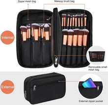 Load image into Gallery viewer, Professional Cosmetic Bag Beauty Case Toiletry Brush Organizer Multi Functional Makeup Bag for Travel & Home