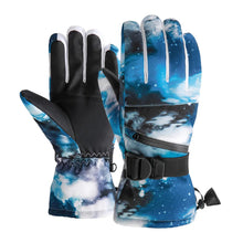 Load image into Gallery viewer, Winter Snowboard Ski Gloves PU Leather Non-slip Touch Screen Waterproof Motorcycle Cycling Fleece Warm Snow Gloves Unisex
