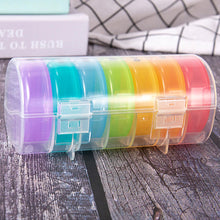 Load image into Gallery viewer, Pill Box Organizer Plastic Storage Box Container Portable Medicine Pill's Case Weekly Pillbox Hat for Tablets Rainbow 7 Days