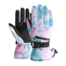 Load image into Gallery viewer, Winter Snowboard Ski Gloves PU Leather Non-slip Touch Screen Waterproof Motorcycle Cycling Fleece Warm Snow Gloves Unisex