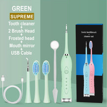 Load image into Gallery viewer, 4 Modes Electric Toothbrush Sonic Dental Scaler USB Rechargable for Adults Waterproof Dental Calculus Remover +Tooth Brush Heads