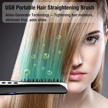Load image into Gallery viewer, Multifunctional Mini Hair Comb Wireless for Men & Women Fast Heated Brush Hot Electric Comb Beard Straightener Hair Curler