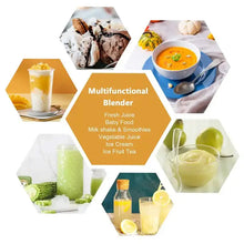 Load image into Gallery viewer, Portable Electric Juicer Cup Handheld 6-blade USB Rechargeable Multifunctional Fruit Blender 380ml Mini Juicer