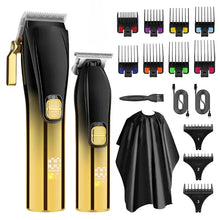 Load image into Gallery viewer, LCD Digital Display Hair Clipper Set Men's Professional Hair Clipper Oil Engraving Electric Clipper