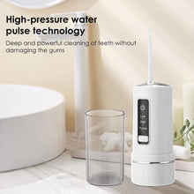 Load image into Gallery viewer, 230ml Electric Oral Irrigator Detachable Water Flosser Portable Dental Irrigator Water Jet Floss Tooth Pick 4 Nozzles Easy Carry