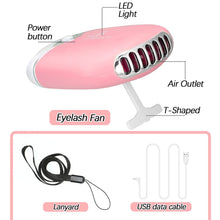 Load image into Gallery viewer, 3 in 1 USB Air Conditioning Lash Fan Dryer Lash Shampoo Brushes Nose Brush eyelash Wash Bottle for Eyelash Extension supplies