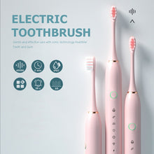 Load image into Gallery viewer, Smart Electric Sonic Toothbrush Rechargeable USB Electronic Teeth Brush IPX7 Waterproof Tooth Whitening Clean 8 Replacement Head
