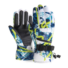 Load image into Gallery viewer, Winter Snowboard Ski Gloves PU Leather Non-slip Touch Screen Waterproof Motorcycle Cycling Fleece Warm Snow Gloves Unisex
