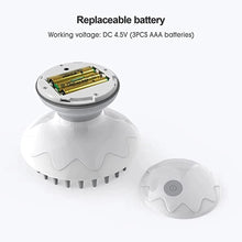 Load image into Gallery viewer, Electric Head Massager Anti-Static Scalp Massage 3 Vibration Modes Relief Stress Headache Hair Scrubber Brush Help To Hair Grow