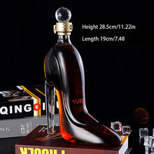Load image into Gallery viewer, 375ml 700ml High-Heels Shoes Shaped Whisky Decanter Glass Crystal Merlot Rum Vodka Wine Bottle Liquor Dispenser Bar Tools