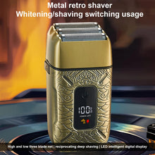 Load image into Gallery viewer, Men's Electric Beard Trimmer with 3 Heads Shaving Foil Razor Bald Head Shaver Dry and Wet Use Rechargeable with Digital Display