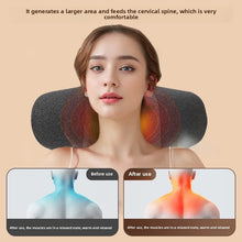 Load image into Gallery viewer, New 5 keys Rechargeable Electric Cervical Massage Pillow Memory Foam Sleep Aid Vibration Heating Wireless Neck Shoulder Pillows