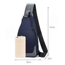 Load image into Gallery viewer, Business Crossbody Bags For Men Multi-function Waterproof Bag Large Capacity USB Charging Laptop Chest Bags Travel Bagpack