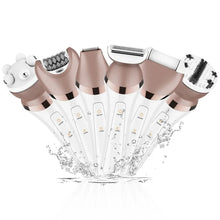 Load image into Gallery viewer, 6in1 Set Electric Epilator Women Female Shaver Leg Body Hair Removal Face Lady Razor Bikini Trimmer Facial Hair Remover Wet&Dry