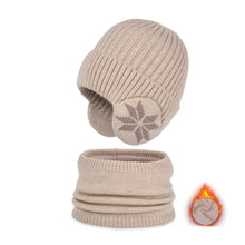 Load image into Gallery viewer, Girls Hat Scarf Set Kids Hat Scarf Set Cozy Winter Children's Hat Scarf Set Printed Thickened Windproof for Warmth Elasticity
