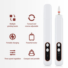 Load image into Gallery viewer, 4 In 1 Professional MINI Electric Nail Drill Kit Manicure Pedicure Grinding Polishing Nail Art Sanding File Pen Tools Machine
