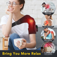Load image into Gallery viewer, Heating Shoulder Massager Vibration Electric App Control Massage Pads Muscle Fatigue Relax Belt Temperature Shoulder Steamer Pad