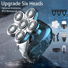 Load image into Gallery viewer, Electric Shaver 6D Floating Cutter Head Base Charging Portable Men Beard Trimmer Clipper Skull Shaver Waterproof Shaving